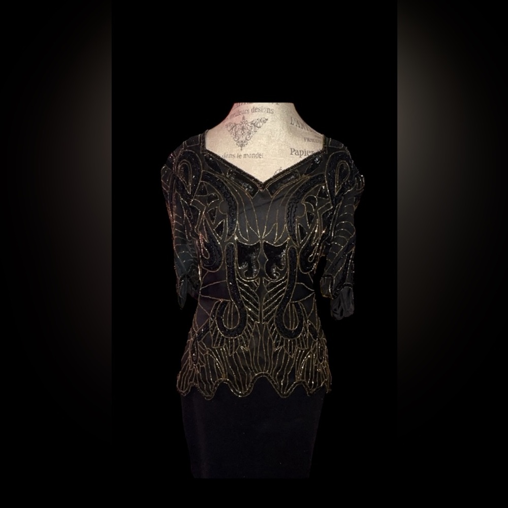 Vintage sequenced and beaded top.